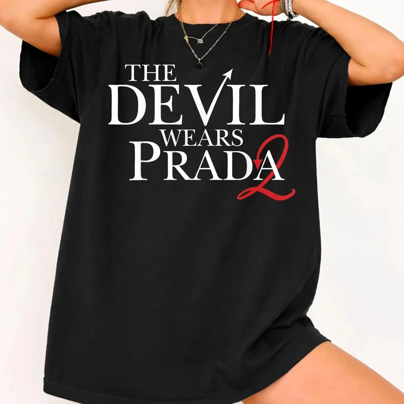 【Cross-Border European Size】The Devil Wears Prada 2 Title T-Shirts Men Women 【Cross-Border European Size】The Devil Wears Prada 2 Title T-Shirts Men Women