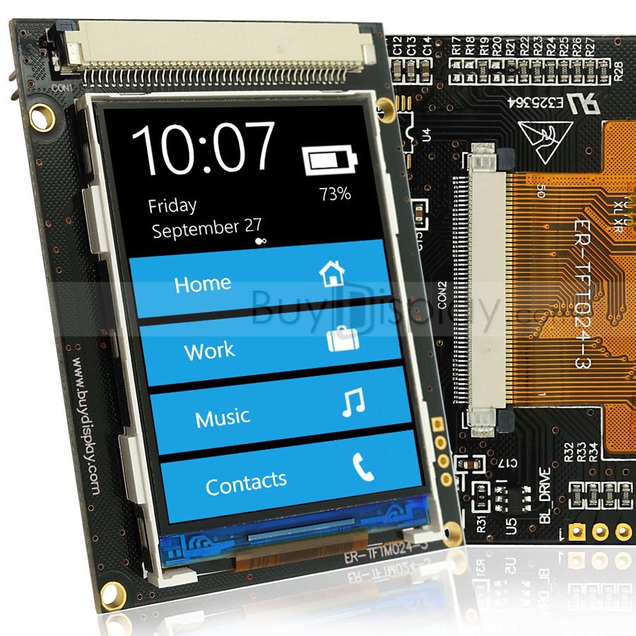 2.4寸TFT LCD彩色液晶显示模块/240x320点阵彩屏模组带转接板