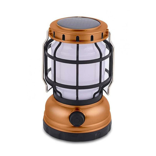 Outdoor Solar Camping Light with USB Charging Flame Lamp, Constant Bright White Light Retro Lantern, Camping Atmosphere Tent Light