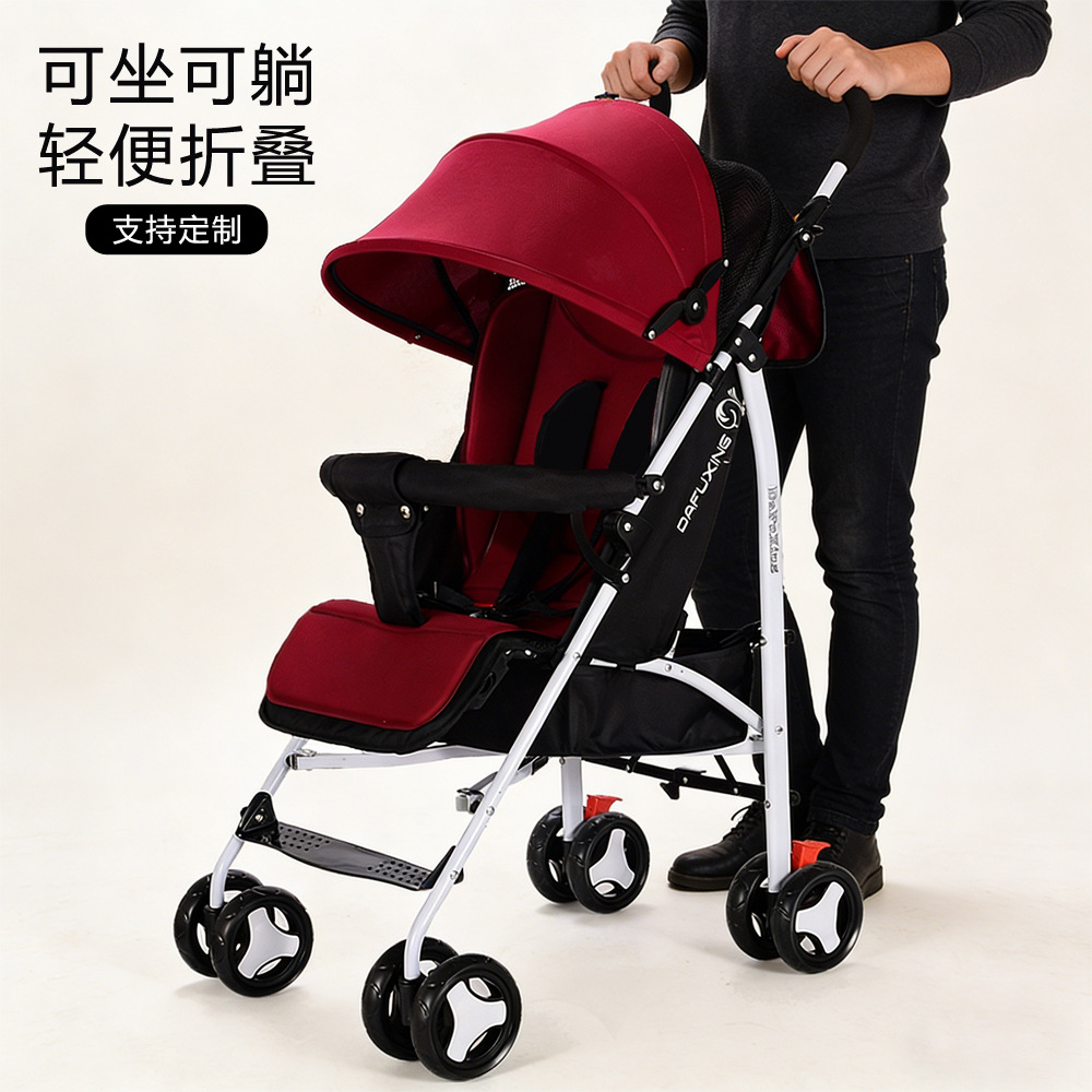 Cochecito para bebé, tipo paraguas, se puede sentar y acostar, plegable, ultraligero, cochecito para niños BB, andador para bebé, cubrepiés cálidos al por mayor