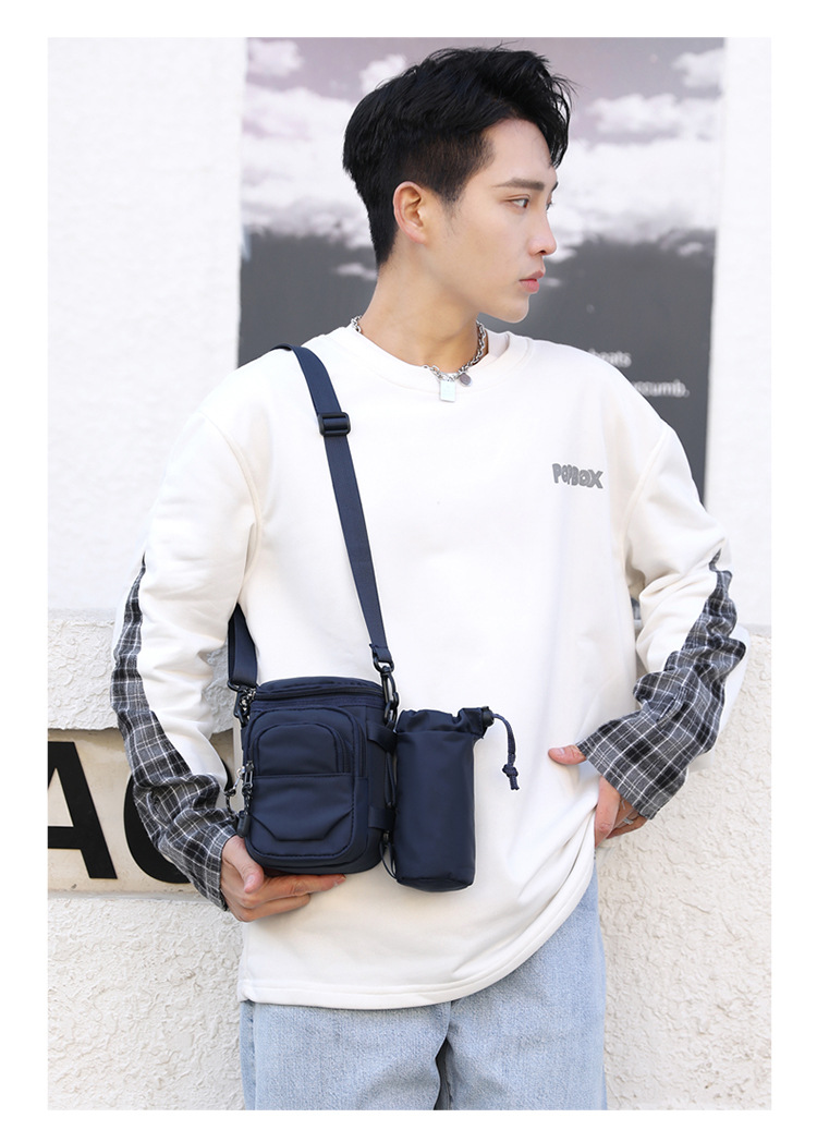 Men's Solid Color Oxford Cloth Zipper Fanny Pack display picture 6