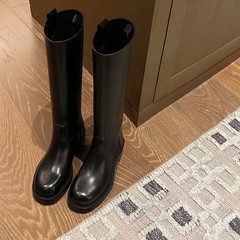 牛革版 ~ ブドウのお母さんと同じですブーツ秋冬新作ブーツ女性騎士靴ストレートブーツ