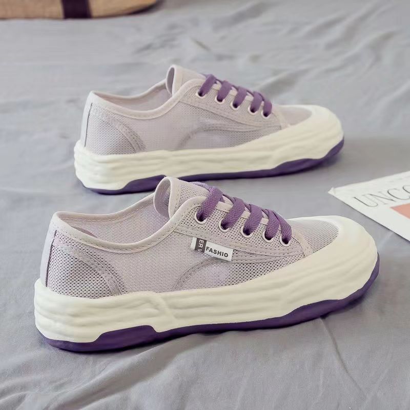 White Shoes for Women 2025 Summer New Thin Mesh Breathable Mesh Shoes Summer Casual Versatile Sports Fashion Sneakers