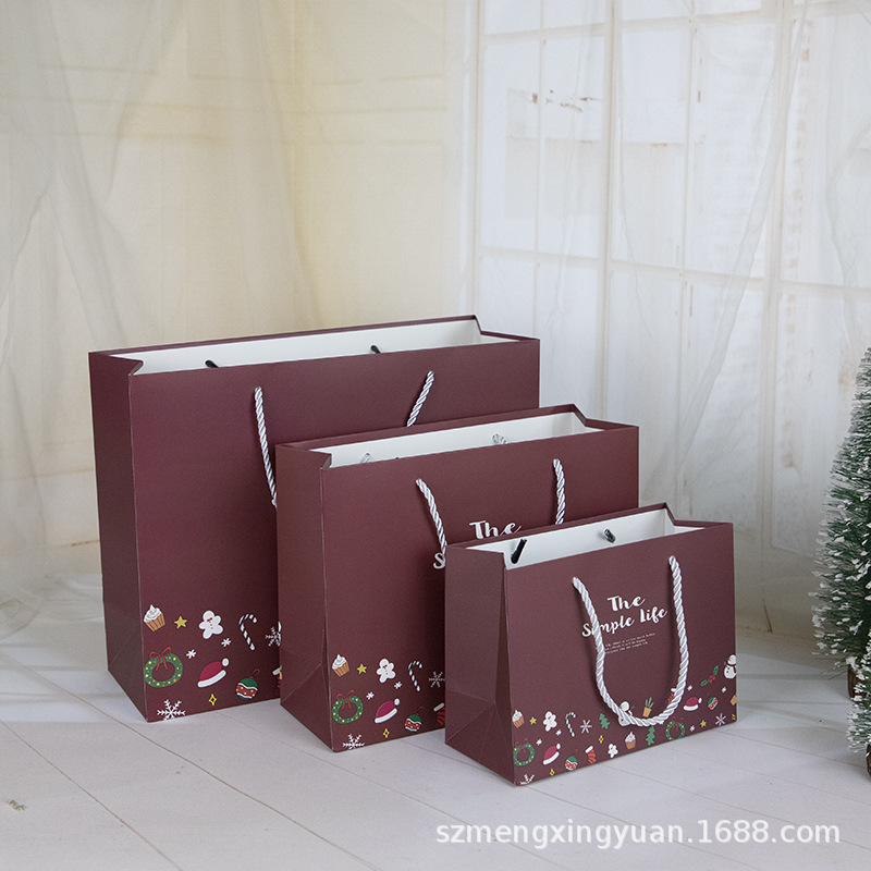 Gran tamaño pequeño exquisito cumpleaños de los niños caja embalaje para la bufanda ropa Navidad Festival bolso bolsa regalo