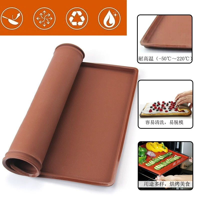 Ready supply Environmentally friendly silicone baking mat Multifunctional cake mat Painted mat Swiss roll mat Baking tools