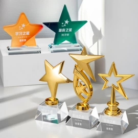 水晶工艺品;奖杯;木质工艺品