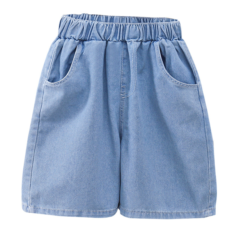 Pantalones cortos de mezclilla para niños 2025 verano nuevo estilo coreano pantalones de cinco puntos para niños sueltos pantalones de bebé para niños image 6