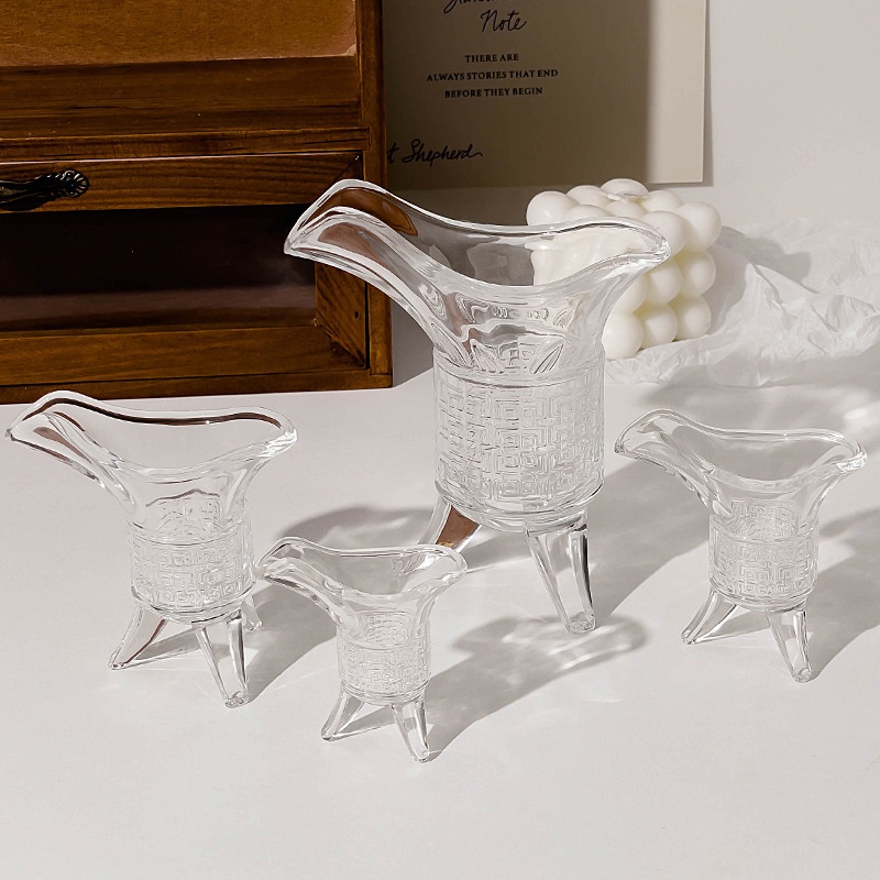 Botella de vino antigua creativa, copa de vino blanco de vidrio, dispensador de vino pequeño, copa de emperador antiguo, personalidad del hogar, copa de licores