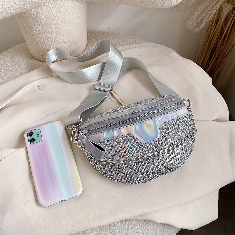 Sac bundy de célébrité d'Internet pour femmes 2023 nouvelle version coréenne polyvalente sac de poitrine en diamant brillant ins mode sac à bandoulière à bandoulière unique sac de taille_voghion.com