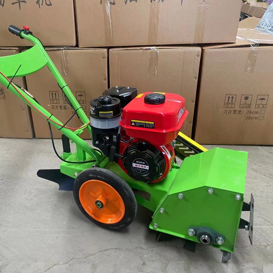 山东外贸大功率柴油汽油除草机小型家用农用手推式锄草机开沟微耕