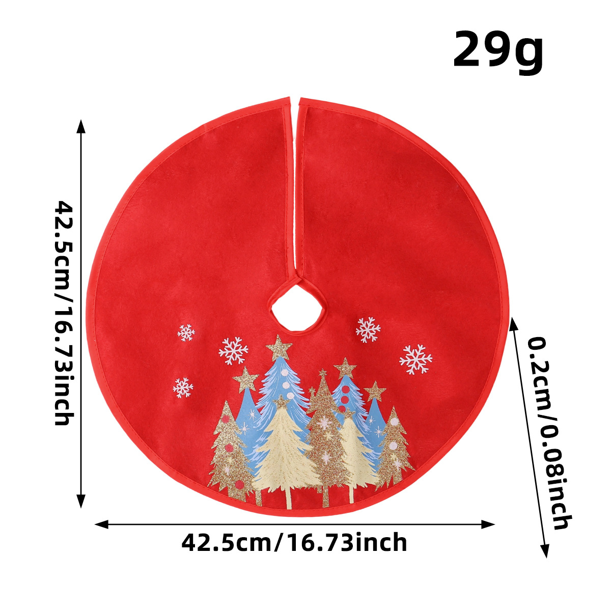Falda para Árbol de Navidad Pequeño de 38 cm, Estilo Hong Kong Love, Blanca, Clásica, de Felpa, Decoración Navideña para Escritorio