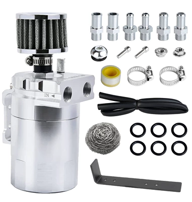 Recycling Filter Pot Oil Gas – Fuel tank - with-air-filter-silver