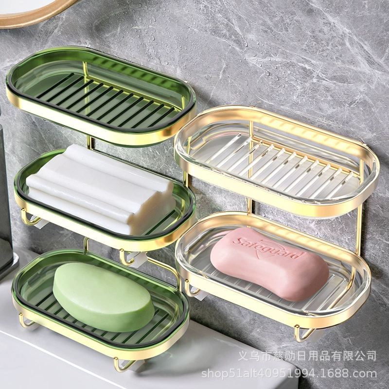 Двухслойная мыльница без перфоратора, настенная сливная стойка, мыльница, домашняя ванная комната, ванная комната, Новинка