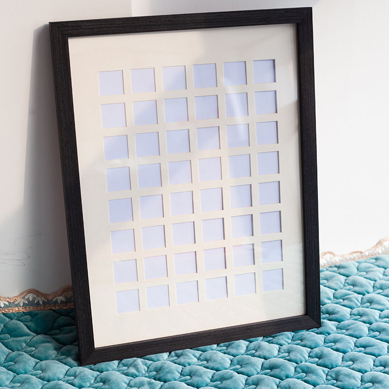 49253648100 Multi-Grid Oil Pastel Photo Frame for Displaying Photos, Square Painting Specimen Frame, Multi-Frame Combination