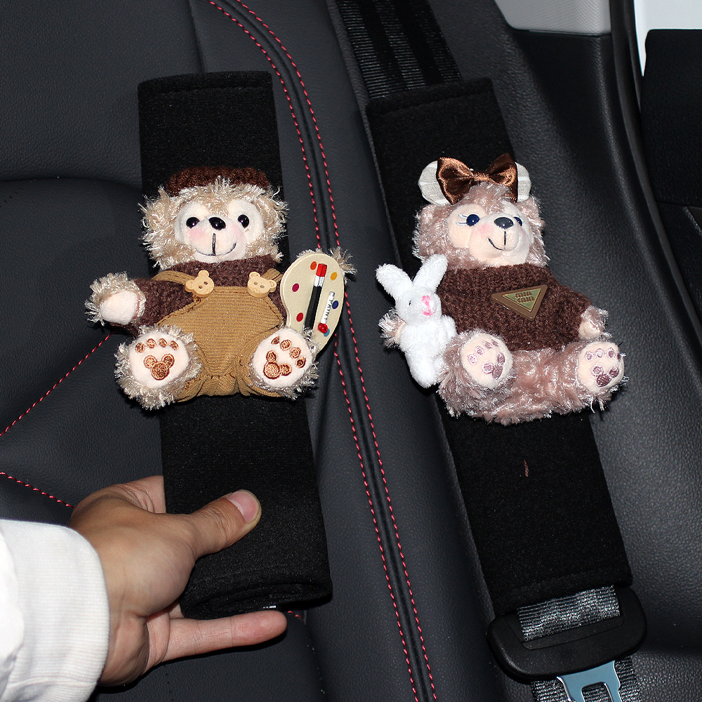 Maillard Autumn Rose Painter Da Vinci Car Seat Belt Shoulder Pad Anti-Neck Car Accessories Girls