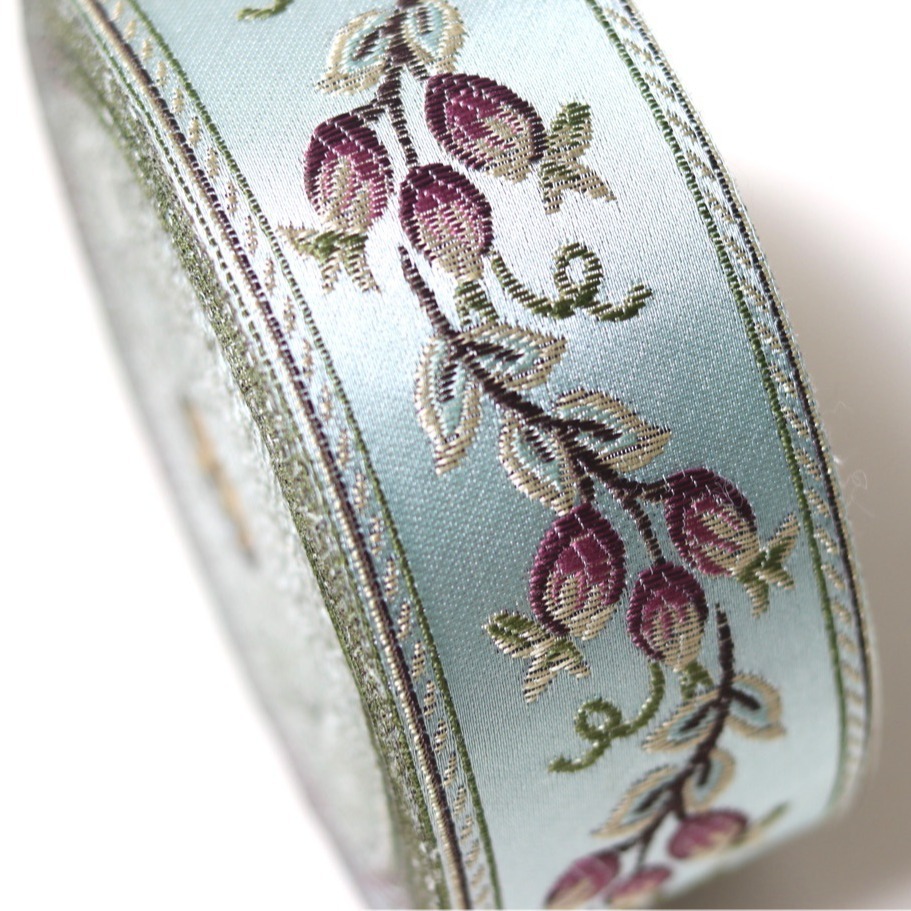 5.6cm de ancho tejido de alta precisión tela jacquard cortina ropa nacional sofá almohada cinta de decoración