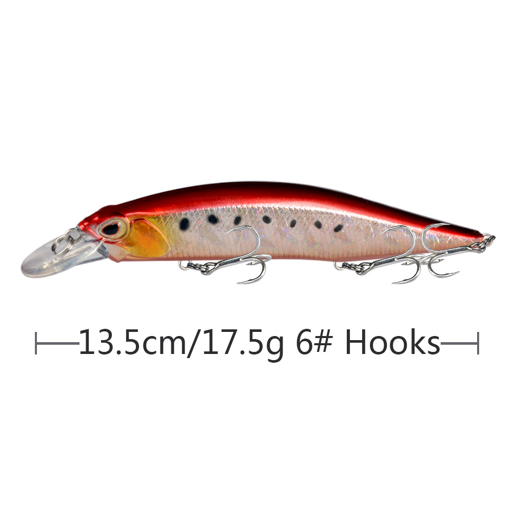 Floating Minnow Lures 135mm 17.5g Hard Baits Fresh Water Bass Swimbait Tackle Gear