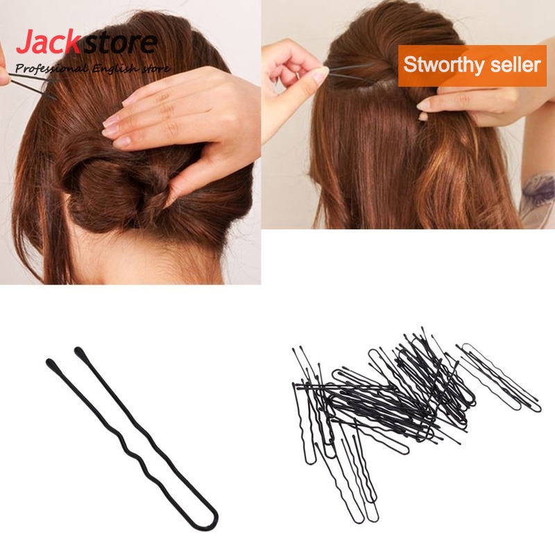 50pcs beauty hair pins thin u shape hair...