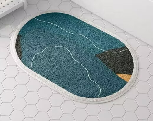 Simple Faux Cashmere Bath Mat 2