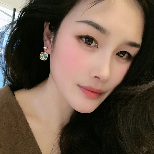 2024 Spring New Original Colorful Abalone Shell Freshwater Real Pearl Rose Flower Earrings Exquisite Light Luxury Earrings