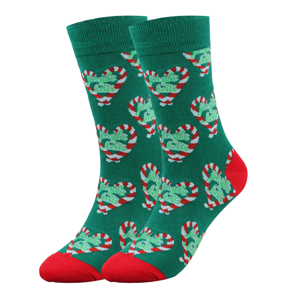 Women's Socks & Hosiery enlarged Christmas socks, large size men's socks, cotton socks, men's socks, women's socks, new Christmas mid tube socks trend_voghion.com