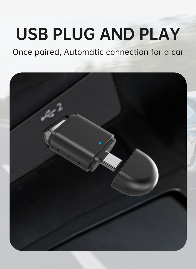 Cross-border carplay box wired to wireless double-headed wireless carplay adapter car machine interconnection box