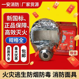 过滤式消防自救呼吸器火灾逃生防烟防毒面罩应急防护消防面具