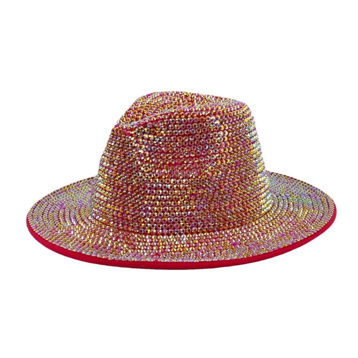 Diamante transfronterizo sombrero de vaquero rhinestone brillante láser sombrero fiesta de baile rendimiento diamante sombrero de jazz