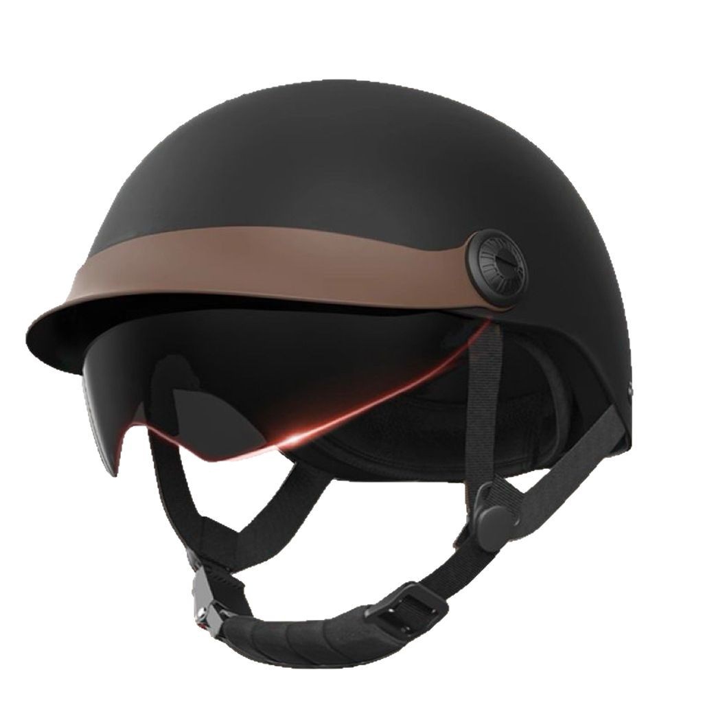 Nuevo estándar nacional 3C certificado coche eléctrico protección solar doble lente casco retro para hombres y mujeres cuatro estaciones alrededor de la cabeza ajustable tamaño