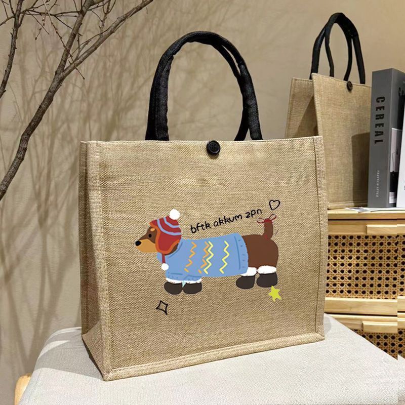 Strictly Selected Linen Handbag Large Capacity Printed Work Commuter Linen Bag Mummy's Vegetable Hand Bag Tote Bag Strictly Selected Linen Handbag Large Capacity Printed Work Commuter Linen Bag Mummy's Vegetable Hand Bag Tote Bag