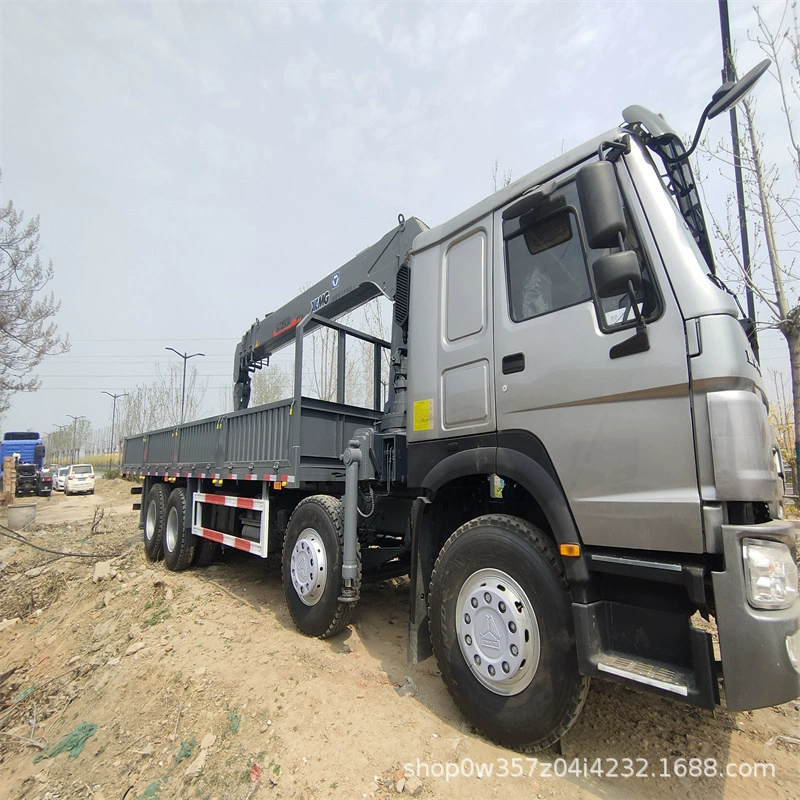 Экспорт подержанных самосвалов Haowo в Африку 10 колес 12 колес 371 л.с. прямой кран складной кран