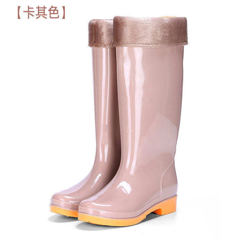 雨鞋女中筒防水高筒防滑雨靴女士短筒成人保暖加棉厨房低筒水鞋女|undefined