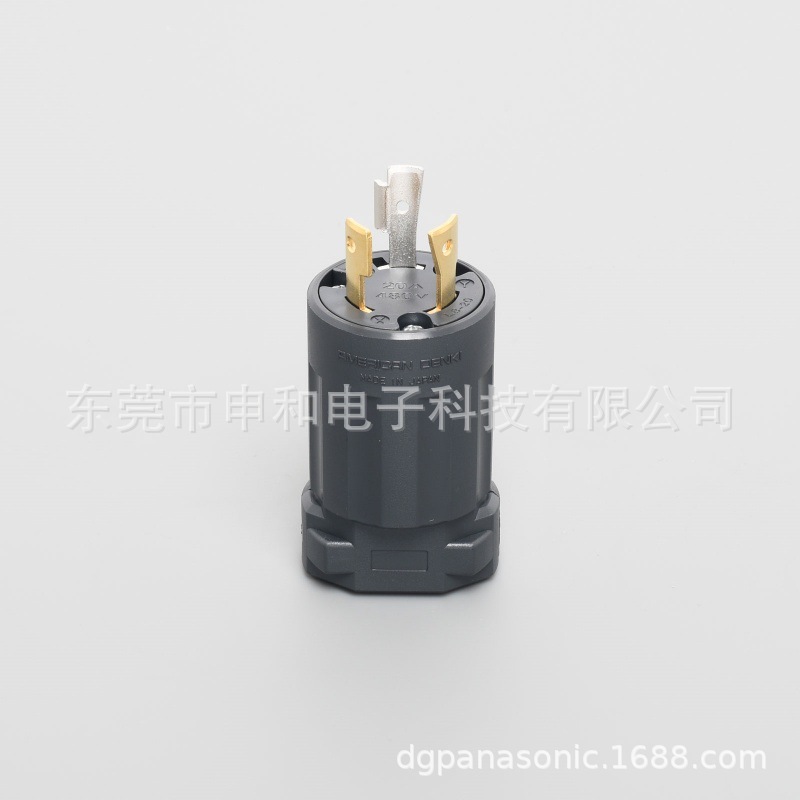 日本AMERICAN DENKI加热棒插头3242N-L8 480V 20A 接地形 议价