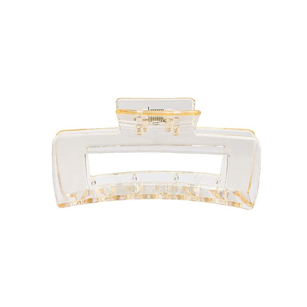 Solid Color Frosted Rectangular Ps Material Hair Clip display picture 3