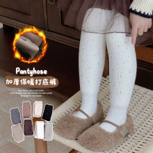 冬季女童连裤袜外贸爆款闪钻星空宝宝加厚竖条高弹中小女童紧身裤