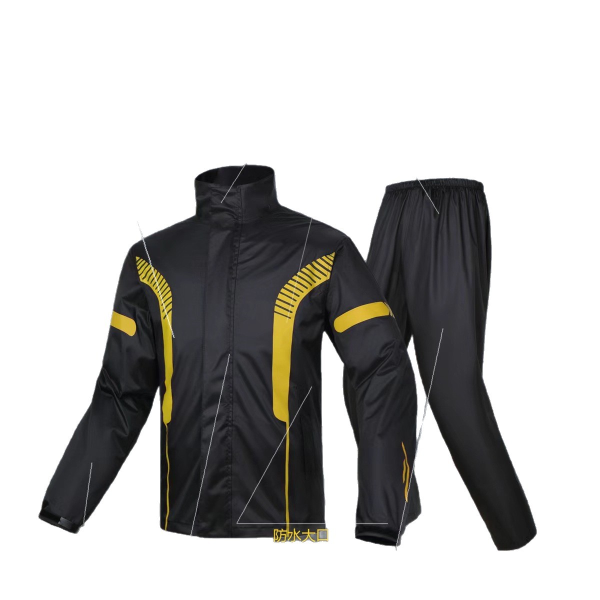 Motocicleta conjunto de chaqueta de lluvia para adultos chaqueta de lluvia locomotora tipo split chaqueta de lluvia tormenta clase de montar a prueba de tormenta chaqueta de lluvia mayorista