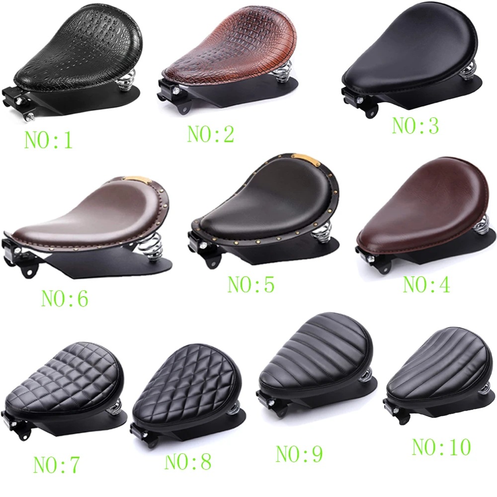 Motorcycle Harley cruise Prince car modified Iron Horse 400 universal retro spring single seat bag with iron plate set