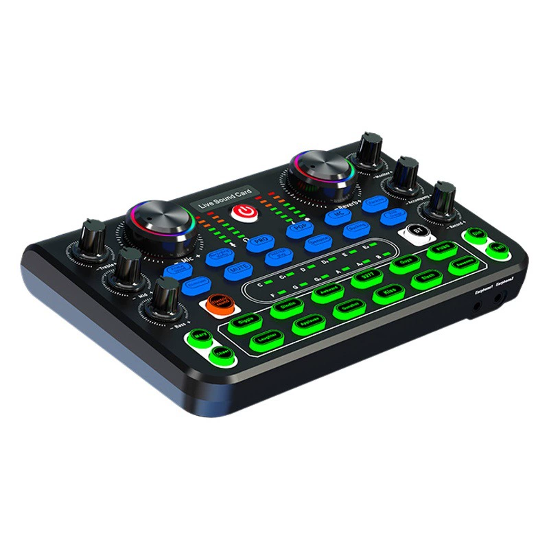 X60 Английская версия небольшая настольная Звуковая карта для пения может использоваться для различных языков микшера внешней торговли