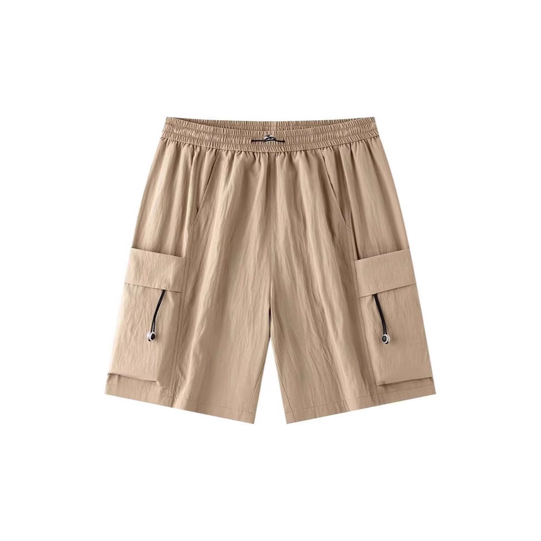 Cross-Border Work Shorts Men's Summer Ice Silk Loose Version Multi-Pocket Trendy Casual Outer Wear Sports Thin Five-Point