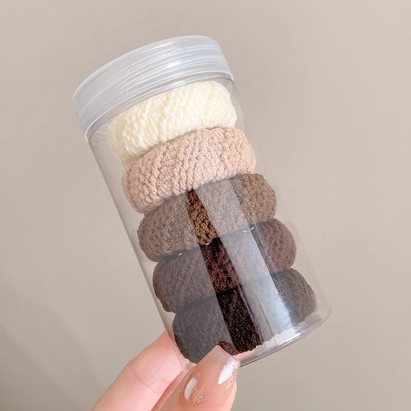 Cuerdas de cabeza de alta elasticidad duradera niñas delicadas anillo de cabello de alta calidad cuerdas de cabello de cola de caballo atadas de cabello correa cubierta de cuero