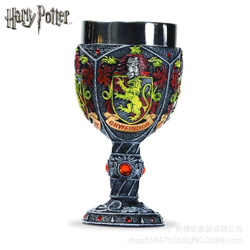 Colección creativa original de Harry Potter tazas de cerveza de la escuela de magia taza de pie alto recuerdos de acero inoxidable
