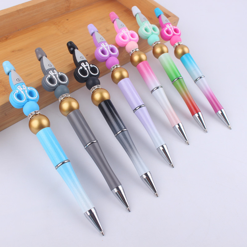 1 Piece Scissors Class Learning Daily Silica Gel Cute Ballpoint Pen display picture 1