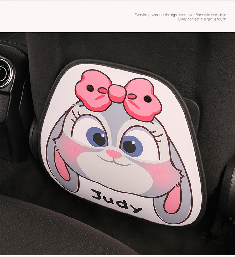 2024 car seat cushion four seasons universal seat back four seasons universal cute cartoon high-end car seat back anti-kick pad