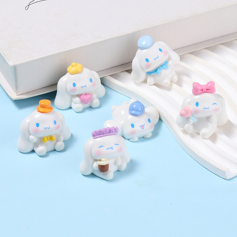 樹脂立体漫画シナモンドッグ diy ジュエリーアクセサリー車のマイクロ風景デスクトップ小さな装飾品キーホルダーペンダント|undefined