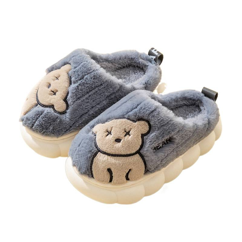 Cute Teddy Bear Slippers for Autumn and Winter - Unisex Home Slippers for Men and Women - Plush Fluffy Slippers - Bulk Selling Home Indoor Slippers for Couples