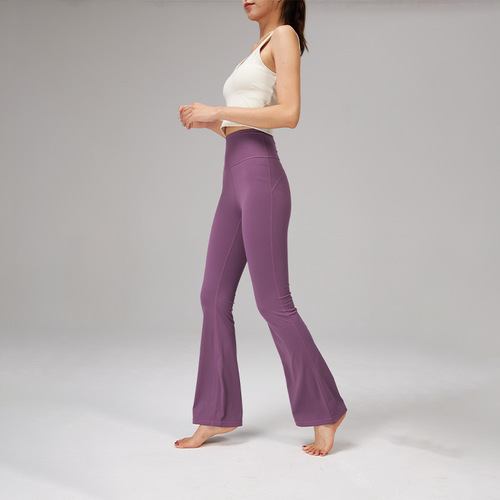 Groove High-Waist Booty-Lifting Yoga Women's Outerwear Slimming Dance Training Bare-Skin Fitness Bell Bottom Pants
