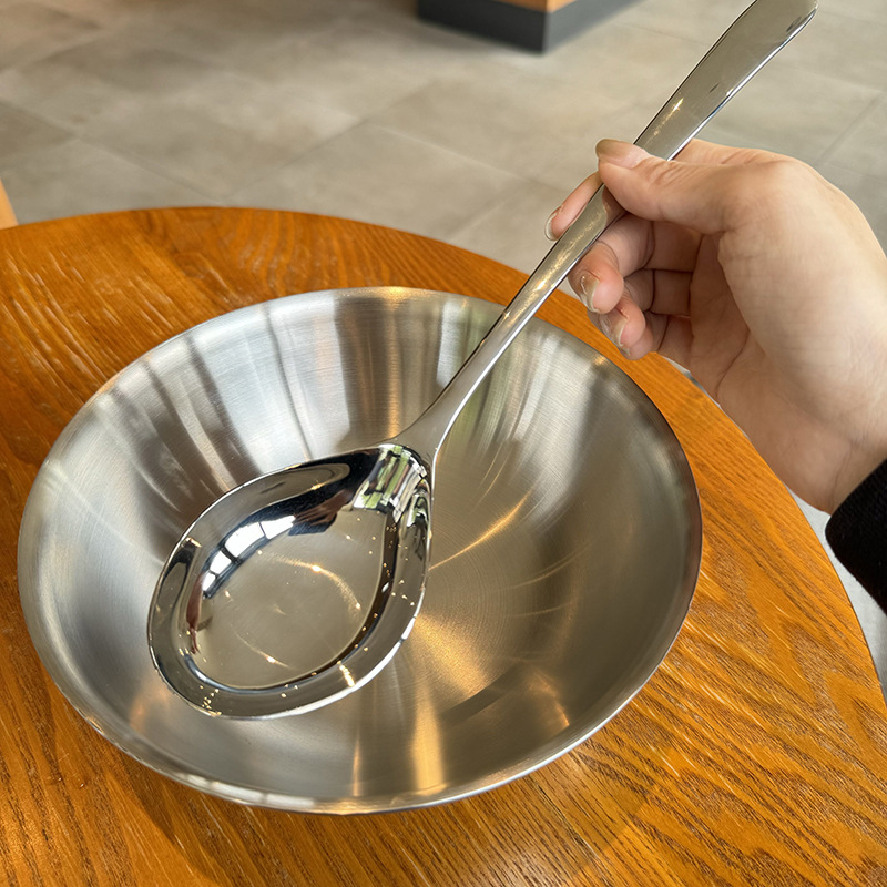 [Productos de alta calidad de Alemania] 316 cucharas de acero inoxidable cucharas de sopa cucharas de beber cucharas de mango largo cucharas grandes cucharas super grandes