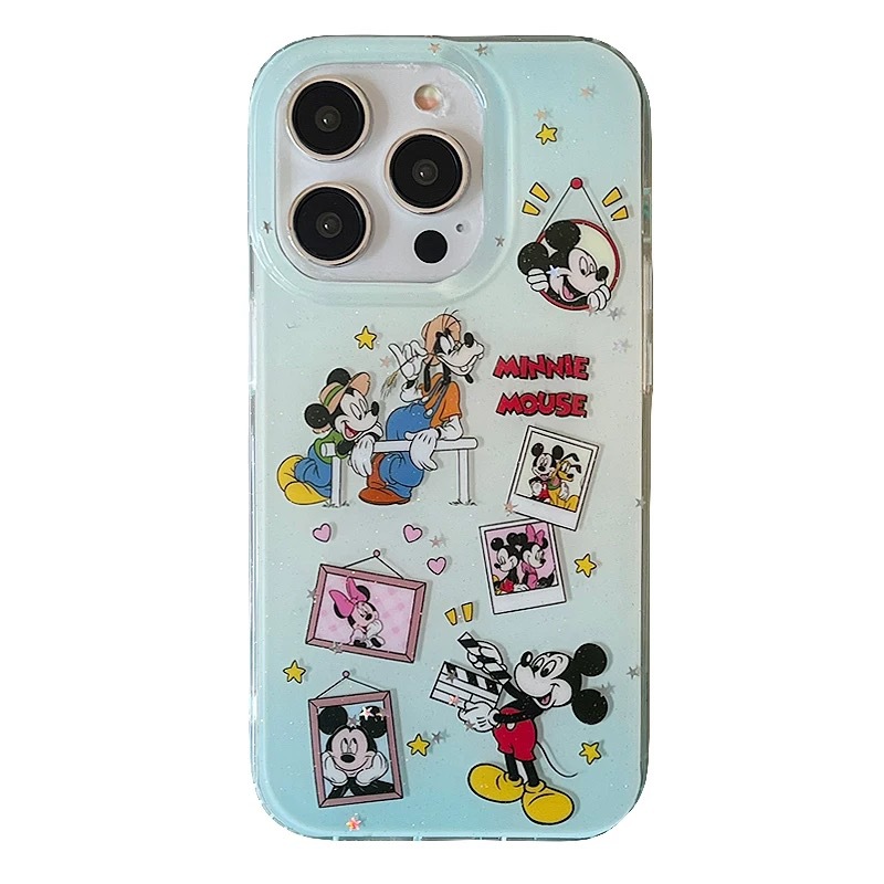 Dibujos animados infantiles Mickey Ilustración 16ProMax nueva funda para teléfono móvil iphone14 para Apple 15 cadena 13 mujer