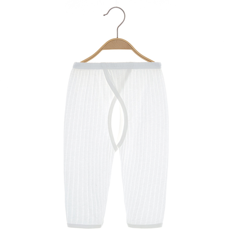 婴儿开档长裤夏季薄款纯棉无骨戒尿不湿裤子男女宝宝夏开叉休闲