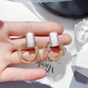 Earrings, fashionable silver needle, 2021 years, Japanese and Korean, silver 925 sample, internet celebrity